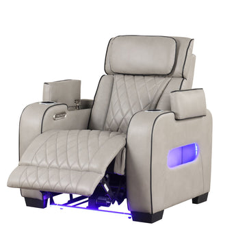 Titan Grey Recliner with Power Headrest