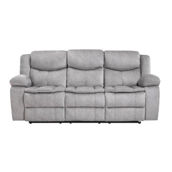 Emerson Grey Silver Reclining Sofa at Furnishings 4 Less Springdale AR