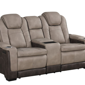 Woodland Brown Power Reclining Loveseat
