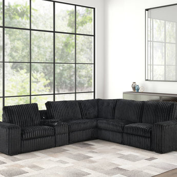 Amelia black power reclining sectional