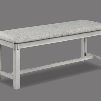 Clara driftwood upholstered dining bench