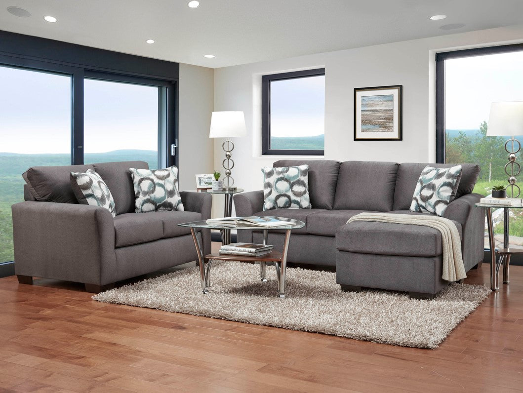Fleece Seal Sofa Set — Sofa and Loveseat