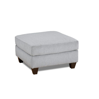 Glam up your living space with the Herringbone Silver Ottoman! Made of poly-blended upholstery.