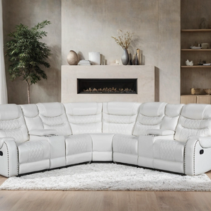 Martin white reclining sectional