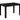 Included Resia Black dining table dimensions