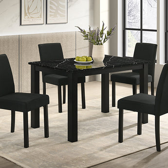 Resia Black five-piece dining set