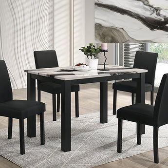 Resia Brown Marble five-piece dining set