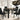 Resia Gold Black five-piece dining set with table and four chairs