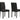 Included Resia black dining chair dimensions