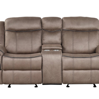 Andres Brown - Reclining Loveseat at Furnishings 4 Less Fayetteville AR