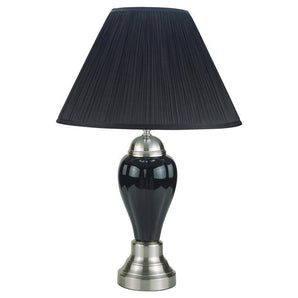 Porcelain Table Lamp - Black