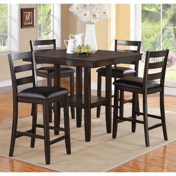 Tahoe 5pc Counter Height Set - Brown