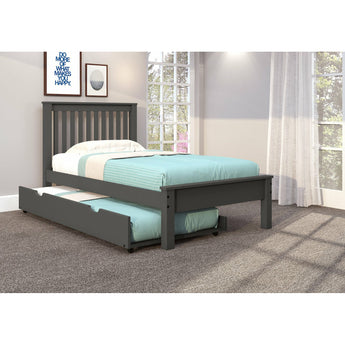 Twin Contemporary Bed in Dark Grey
