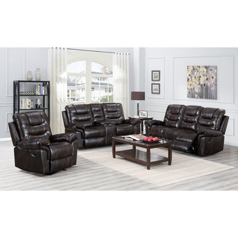 Brown Reclining Sofa, Reclining Loveseat and Recliner