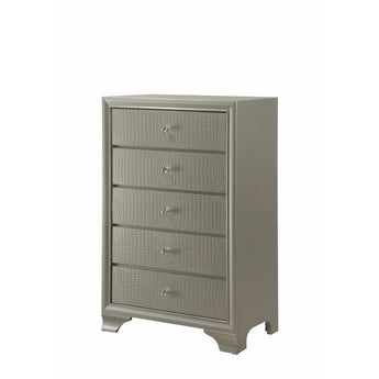 Lyssa Champagne 5 Drawer Chest