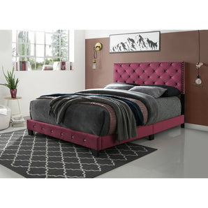 Starlet Upholstered Bed In Pink