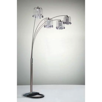 Rain Drop Arc Floor Lamp - Pewter