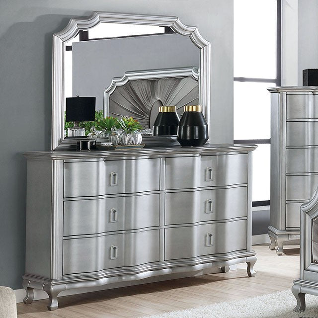 Furniture of America Aalok Silver Dresser Furniture of America Aalok Silver Dresser
