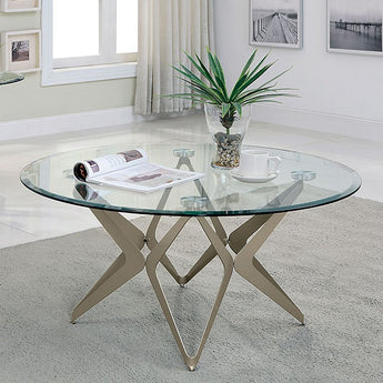 Steel Glass Coffee Table - Alvise