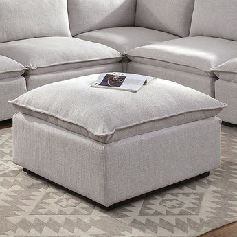 Arlene Ottoman in Light Grey