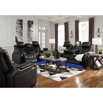 2 Piece Black LED Reclining Sofa and Loveseat.