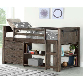 Twin Barn Study Loft Bed Set B-Donco