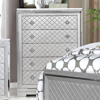 Glam Silver Chest Of Drawers - Belleterre
