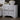 Chrissy 2-Drawer Nightstand in White with silver accents.