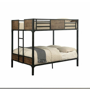 Industrial Styled Black Full/Full Bunk Bed - Clapton