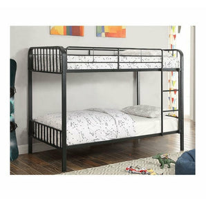 Metal Black Twin/Twin Bunk Bed - Clement