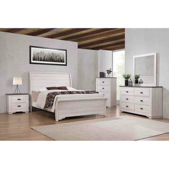 5pc White Coralee Bedroom Set