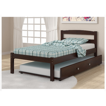 Twin Econo Panel Bed in Dark Cappuccino Finish