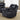 Emerson Black Rocker Recliner. Emerson recliner features contrast stitching, pillow arms, and comes in black color.