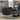 Emerson Black Reclining Sofa. The Emerson is upholstered in air gel leather with pocket coil seating. This Emerson reclining sofa features a drop-down tray with cup holders, pillow arms, and comes in black color.