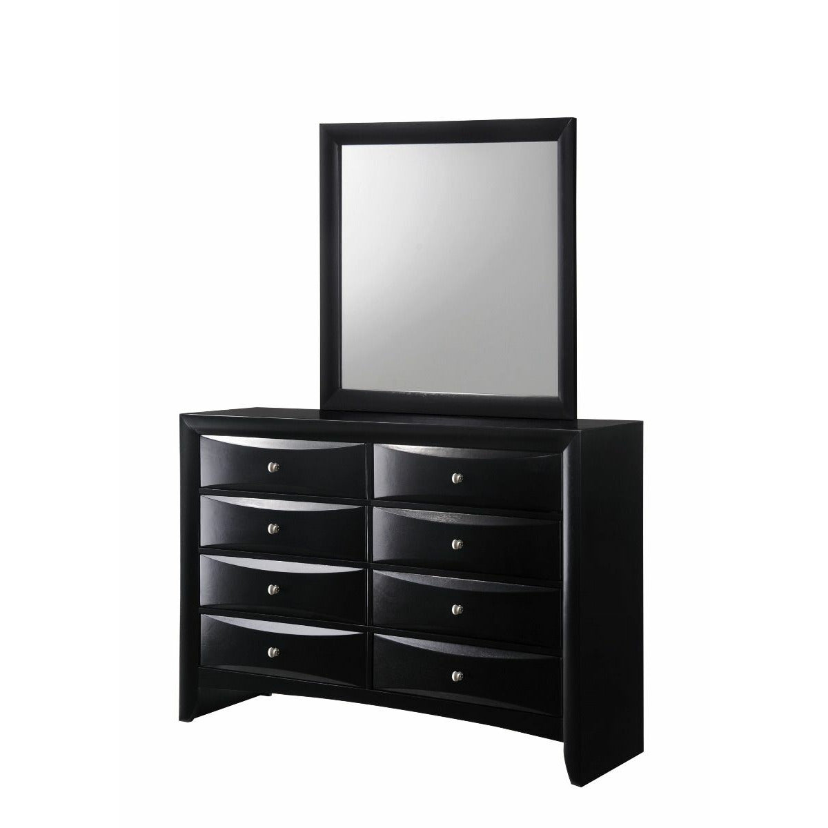 Emily Black 8-Drawer Dresser & Mirror | Furnishings 4 Less Furnishings4Less Emily Black 8-Drawer Dresser & Mirror | Furnishings 4 Less Furnishings4Less