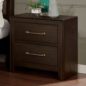 Jamie 2-Drawer Nightstand in Walnut finish