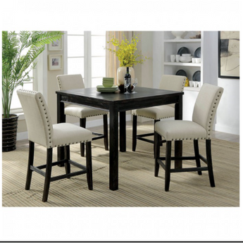 Kristie Rustic 5PC Dining Set in Antique Black