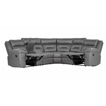 Grey Reclining Sectional- Lane 59920. Quality construction, ensures comfort and durability.