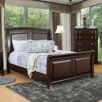 Litchville Brown Cherry CalKing Bed