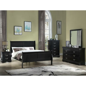Louis Philip Bedroom Set in Black
