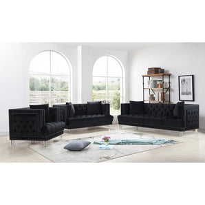 Black Velvet Sofa Collection - Lucas