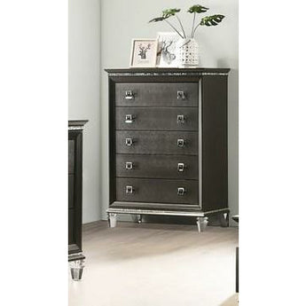 Manhattan Black 5 Drawer Chest