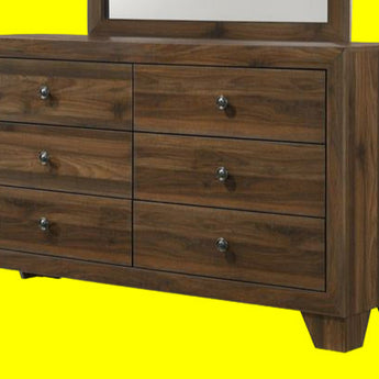 Millie Cherry 6 Drawer Dresser & Mirror