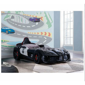 Black Race Car Bed with Remote Control - Patrolene