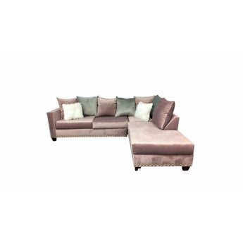 Pink Sofa and Chaise Sectional