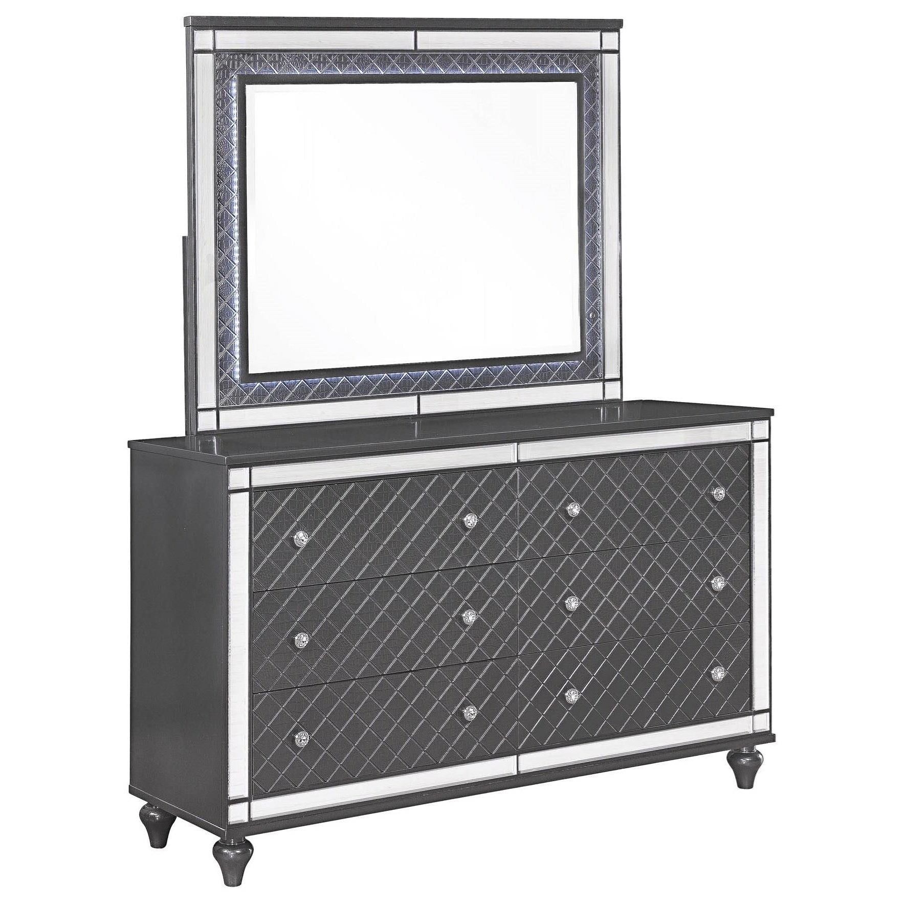 Refino Dresser & Mirror Set in Ash Grey Furnishings4Less Refino Dresser & Mirror Set in Ash Grey Furnishings4Less