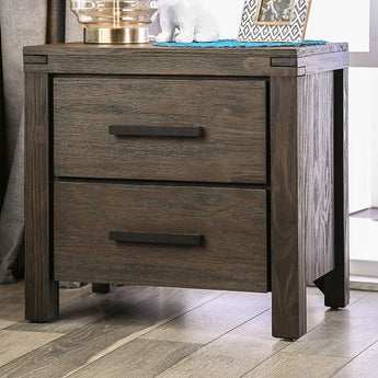 Rexburg Wire-Brushed Rustic Brown Nightstand