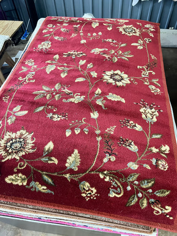 Taufner Floral Red/Multi Area Rug, Rug Size: Rectangle 3'3" x 5'3" at Furnishings 4 Less Springdale Arkansas