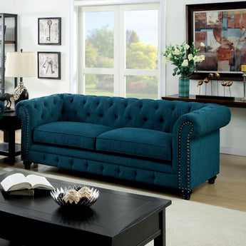 Stanford Dark Teal Sofa- Chesterfield-Inspired