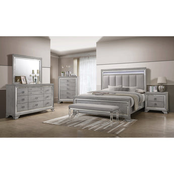Vail 5 Piece Bedroom Set Light Grey